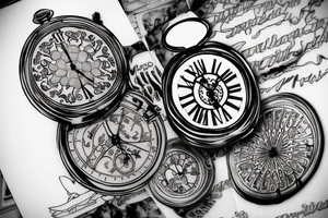 pocket watch tattoo idea