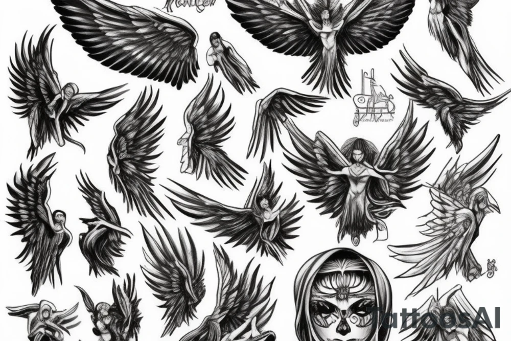 accurate angels tattoo idea