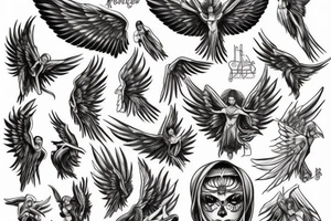 accurate angels tattoo idea