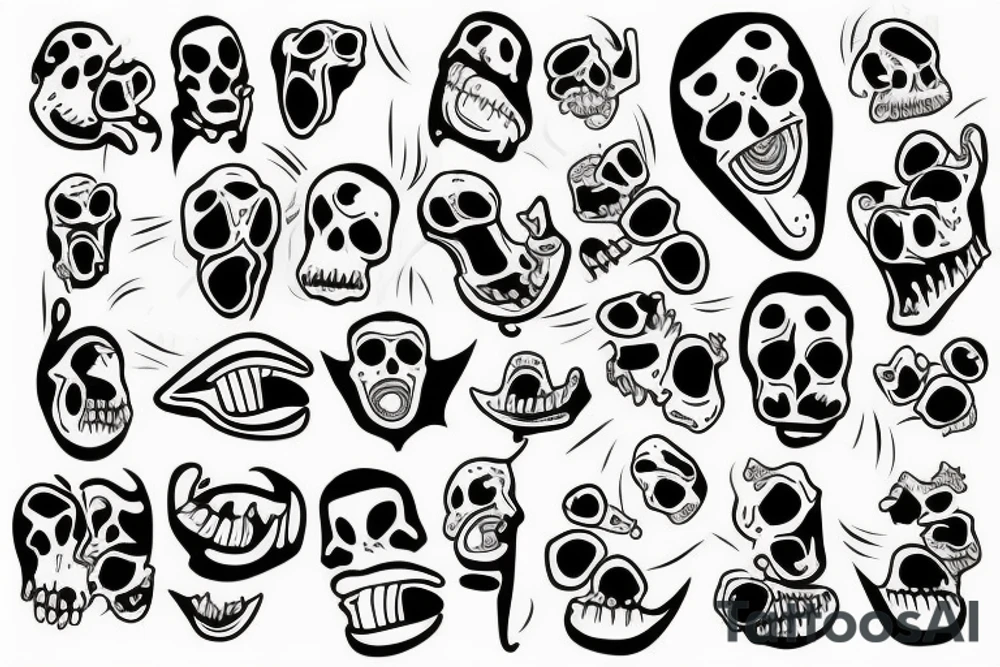 Mouth on a hand tattoo idea
