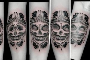 Mouth on a hand tattoo idea