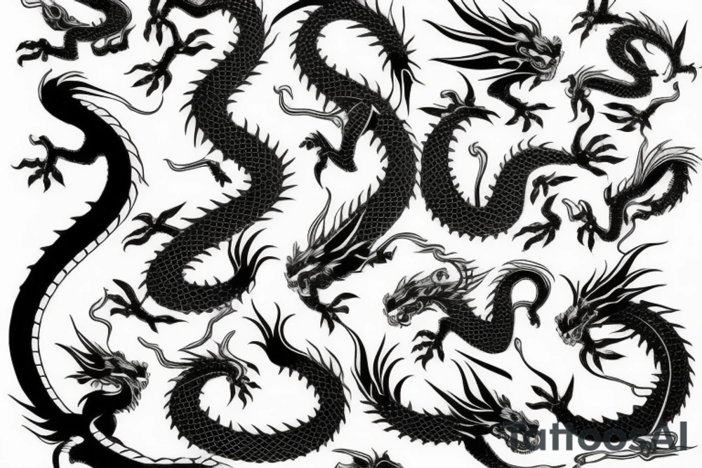 Japanese style dragon tattoo idea