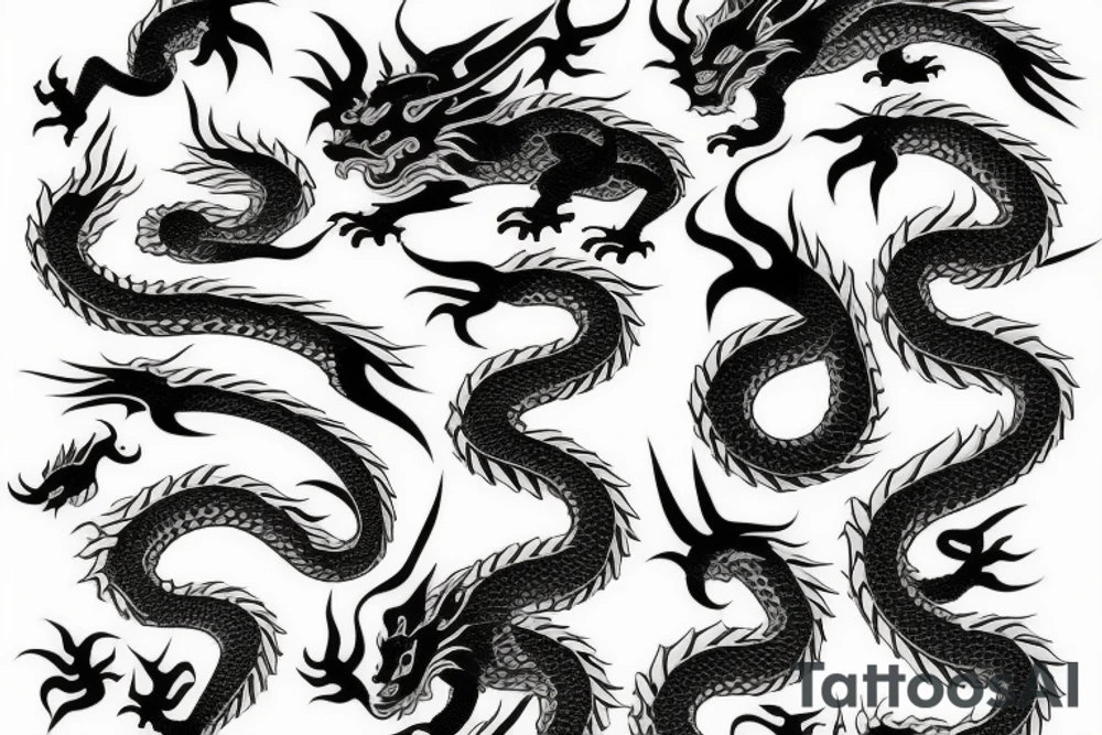 Japanese style dragon tattoo idea