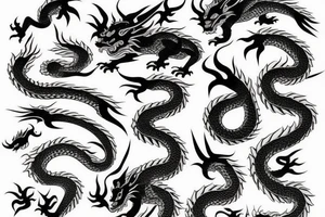 Japanese style dragon tattoo idea