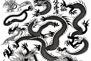Japanese style dragon tattoo idea