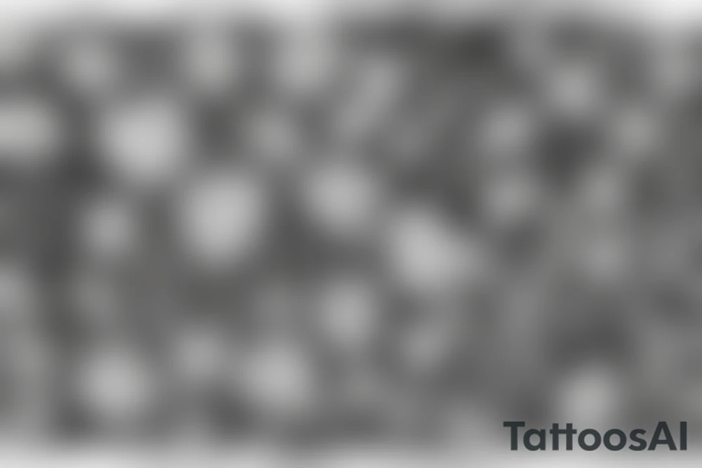 Japanese flowers with a knife tattoo idea