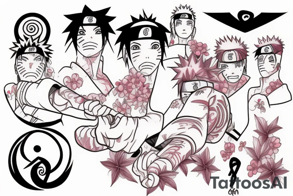 Naruto with Sakura kissing tattoo idea