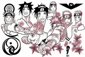 Naruto with Sakura kissing tattoo idea