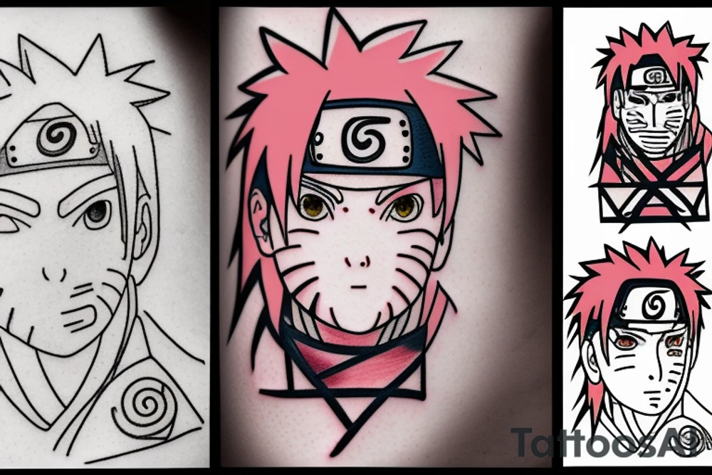 Naruto with Sakura kissing tattoo idea