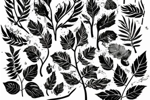 Tree with leafs tattoo idea