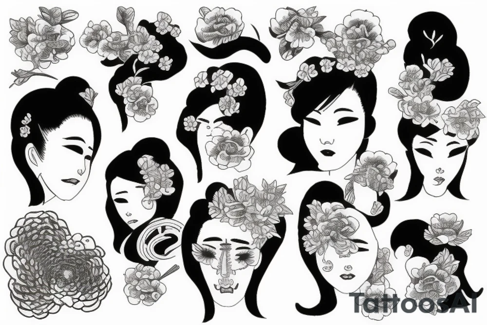 Japanese woman tattoo idea