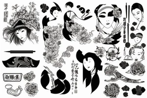 Japanese woman tattoo idea