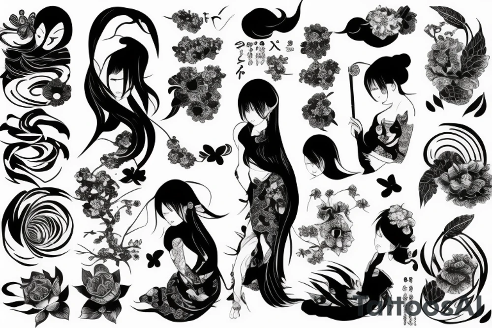 Japanese woman tattoo idea