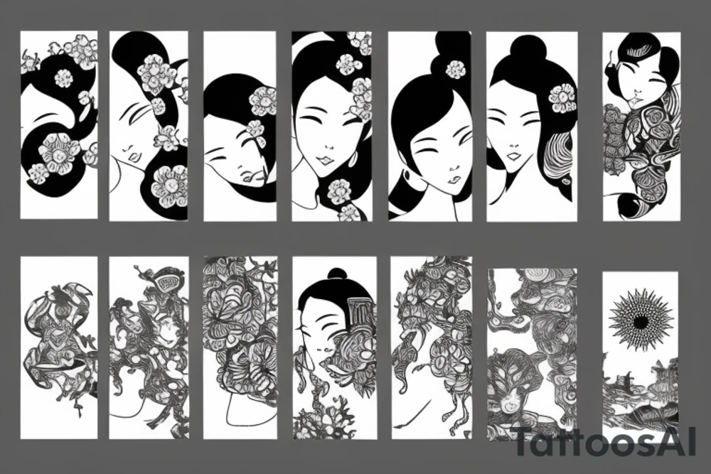 Japanese woman tattoo idea