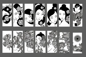 Japanese woman tattoo idea