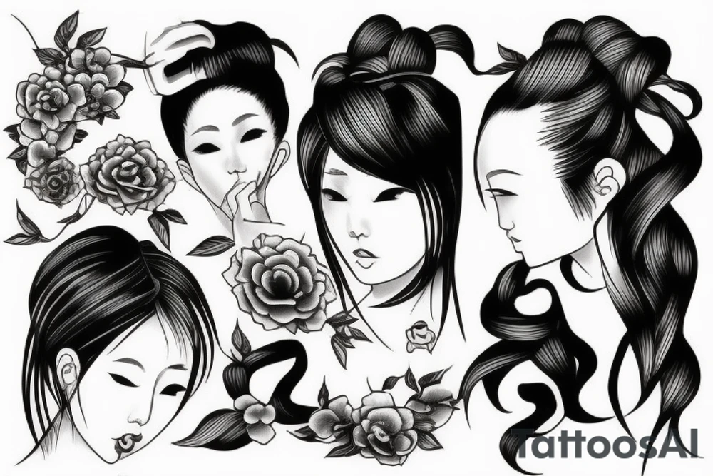 Japanese woman tattoo idea