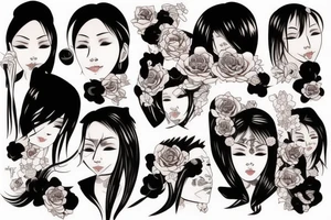 Japanese woman tattoo idea