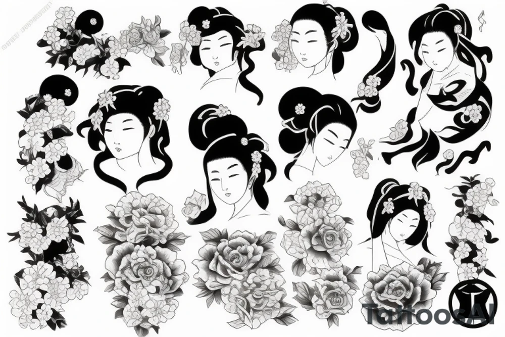 Japanese woman tattoo idea