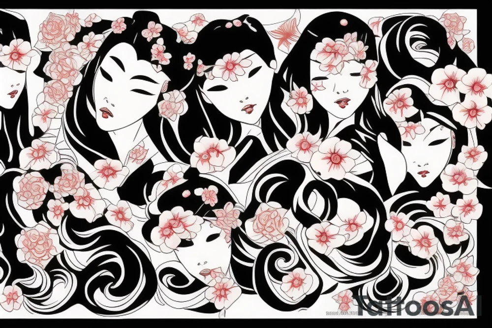 Japanese woman tattoo idea