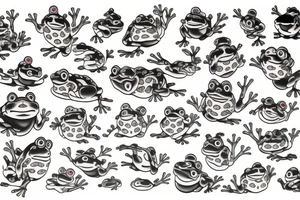 Japanese frog tattoo idea