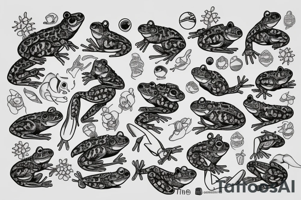 Japanese frog tattoo idea