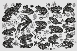 Japanese frog tattoo idea