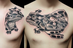 Japanese frog tattoo idea