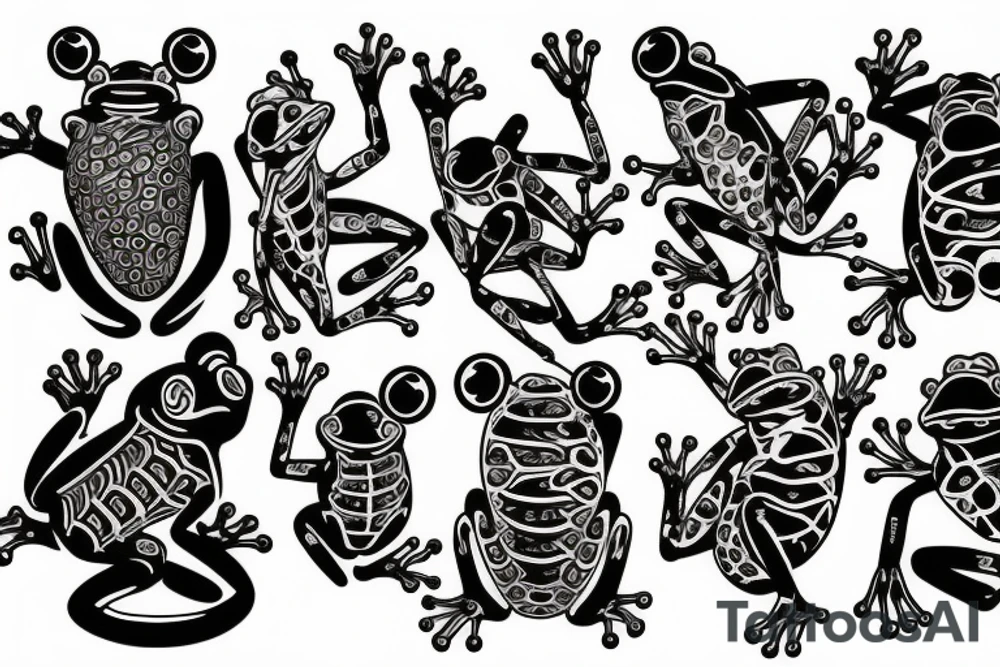 Japanese frog tattoo idea