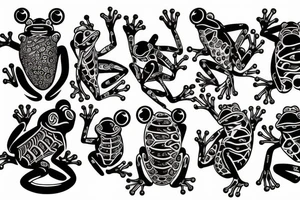 Japanese frog tattoo idea