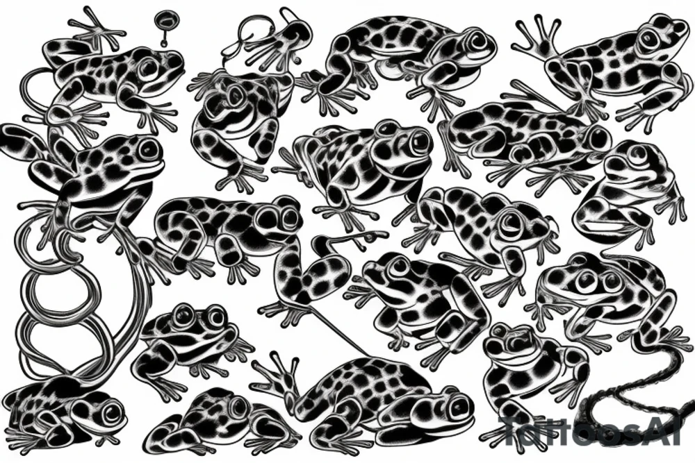 Japanese frog tattoo idea