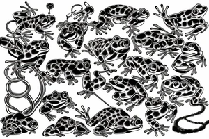 Japanese frog tattoo idea