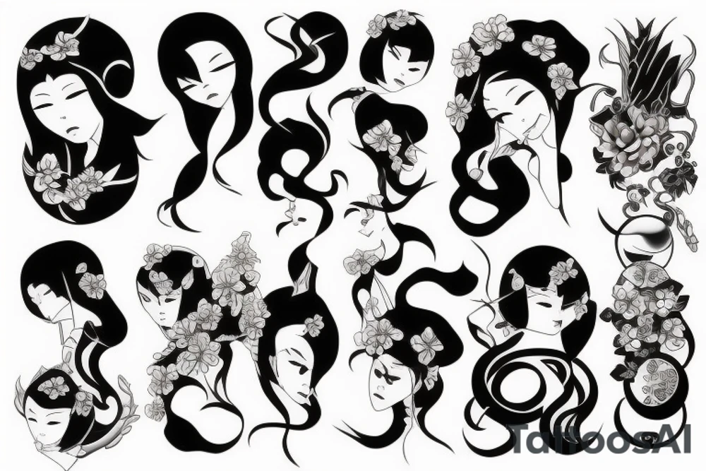 Japanese woman tattoo idea