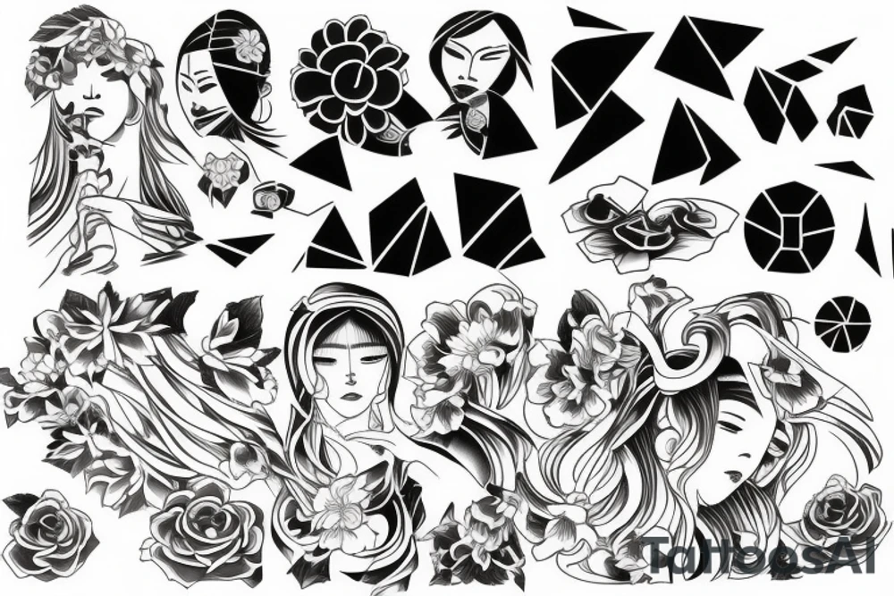 Japanese woman tattoo idea