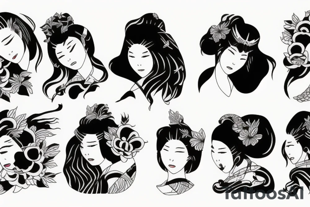 Japanese woman tattoo idea