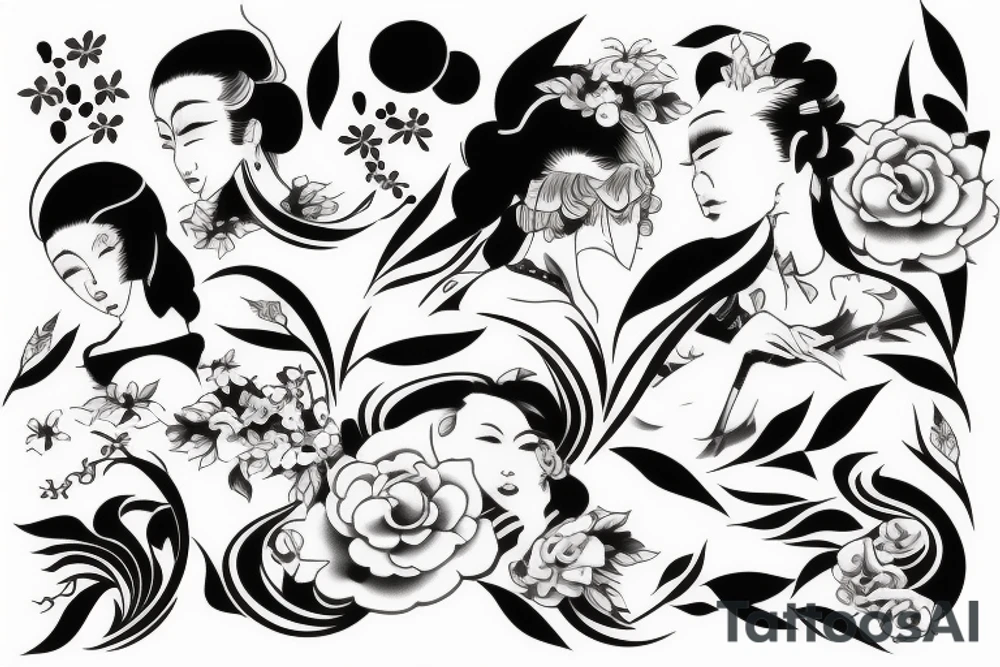 Japanese woman tattoo idea