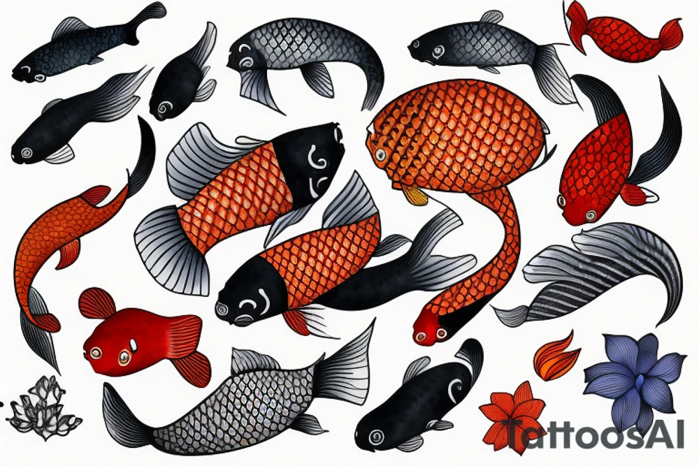 Koi fish tattoo idea