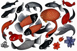 Koi fish tattoo idea