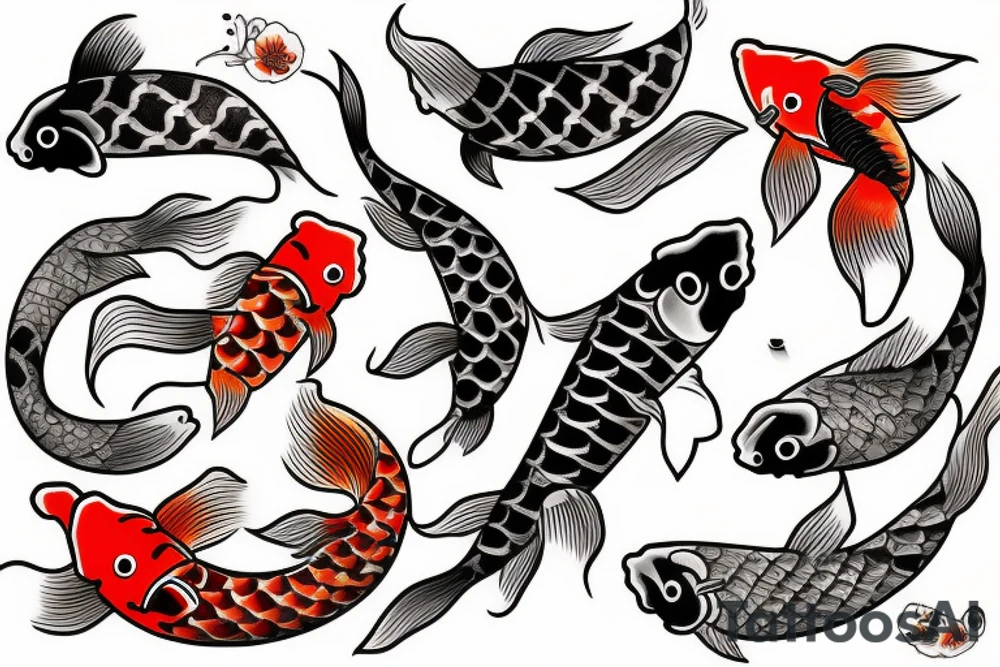 Koi fish tattoo idea