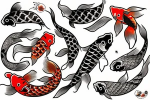 Koi fish tattoo idea