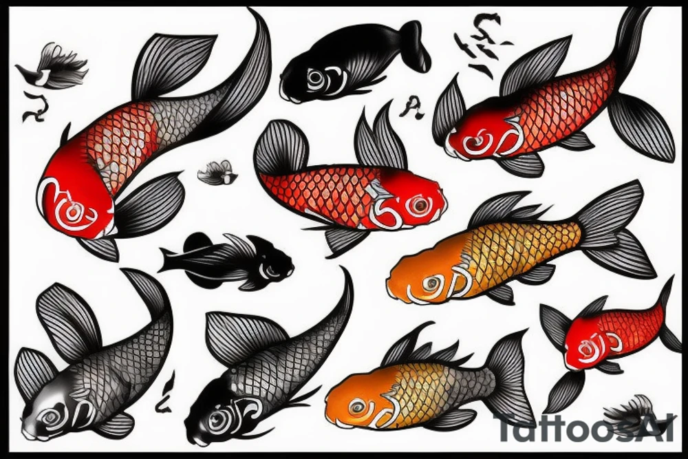 Koi fish tattoo idea