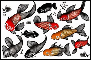 Koi fish tattoo idea