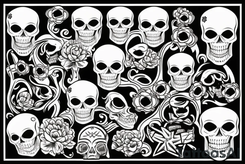 Skull tattoo idea