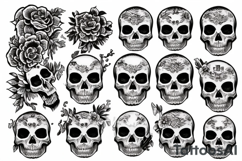 Skull tattoo idea