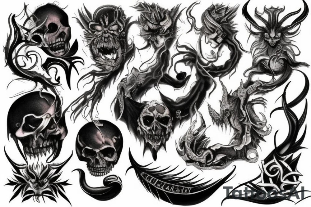 Demon tattoo idea