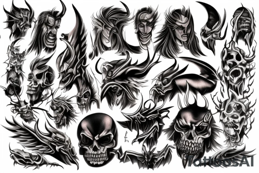 Demon tattoo idea