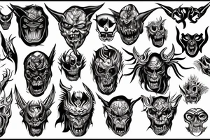 Demon head tattoo idea