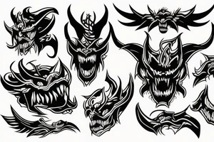 Demon head tattoo idea