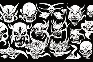 Demon head tattoo idea