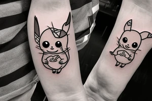 Pika hi pooping tattoo idea