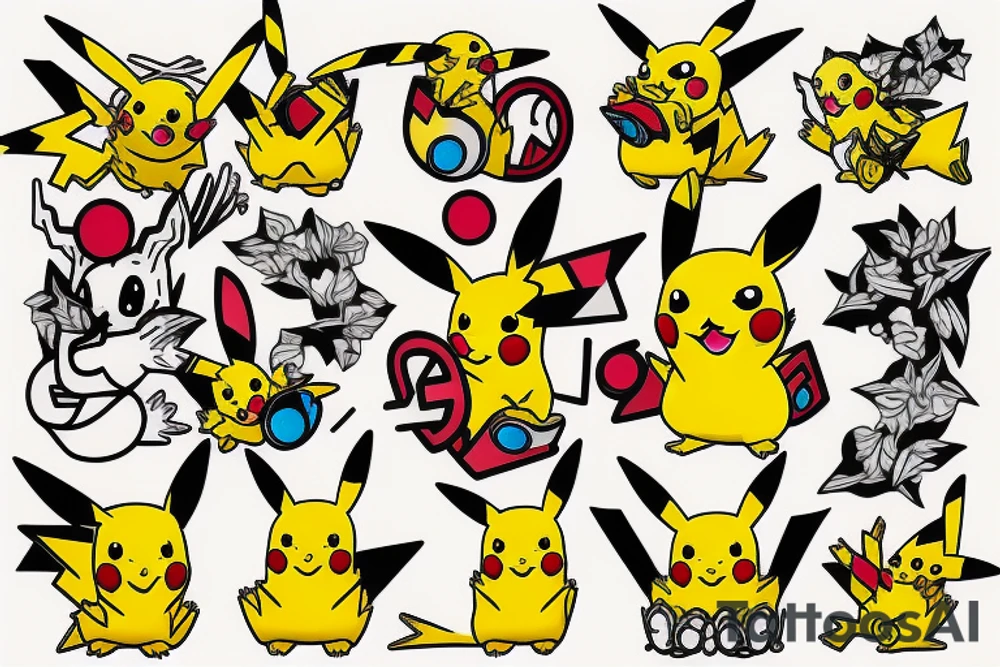 Pikachu pooping tattoo idea